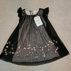 NWT girls black and pink dress